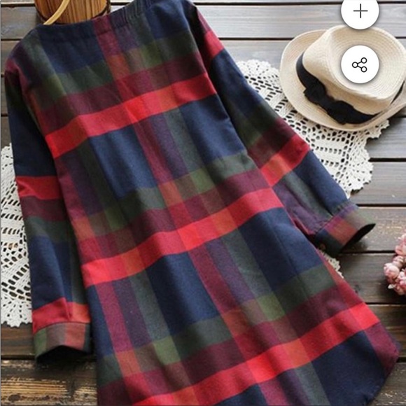 CupShe Plaid Dress - Picture 2 of 11